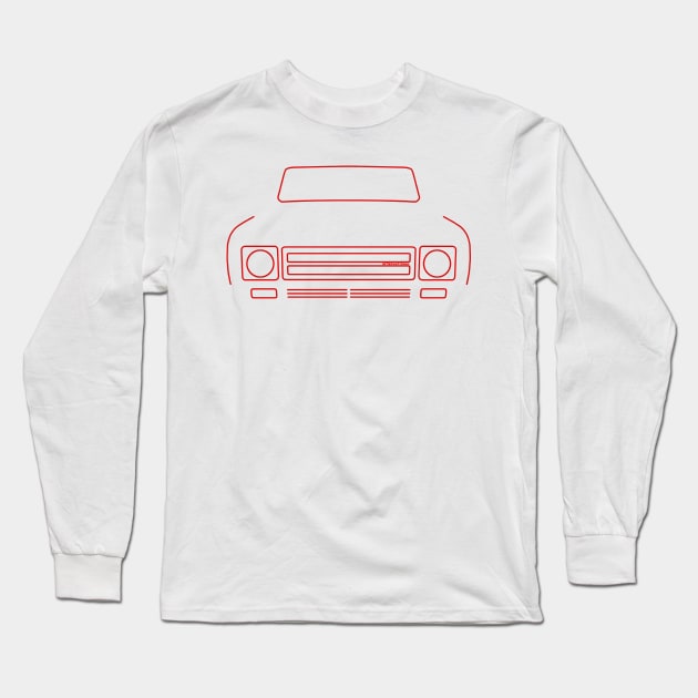 IH Scout II 4x4 1979 outline graphic (red) Long Sleeve T-Shirt by soitwouldseem